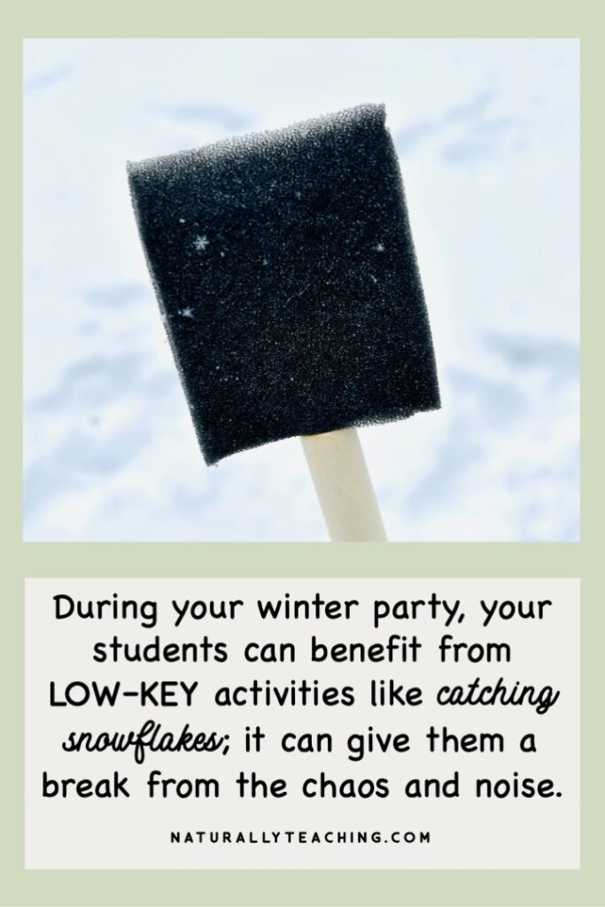 Catching snowflakes is a great sensory activity that is linked to winter, making it a great option to include while celebrating the winter solstice with your students.