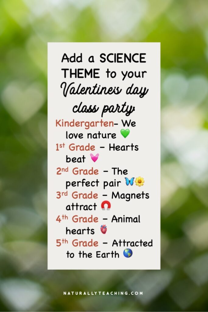 Adding a science theme to your Valentine's Day class party ideas can enhance you, your students, and your caregiver volunteers experience